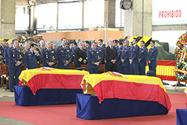 Funeral en Gando por los militares fallecidos en el accidente de Canarias