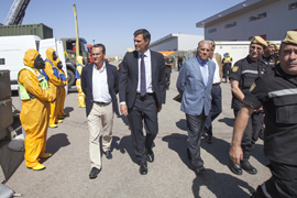 Una Delegación parlamentaria visita la Unidad Militar de Emergencias