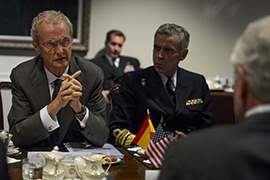 Reunión de Pedro Morenés y Chuck Hagel