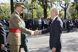 S.M. El Rey Felipe VI ha clausurado esta mañana, en el CESEDEN, el acto central que pone punto final a la celebración del 50 aniversario de la creación del centro.