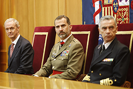 S.M. El Rey Felipe VI ha clausurado esta mañana, en el CESEDEN, el acto central que pone punto final a la celebración del 50 aniversario de la creación del centro.