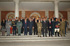 El presidente del Gobierno, el ministro de Defensa y el JEMAD con embajadores, agregados de Defensa, y los abanderados de los paises Iberoamericanos
