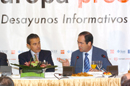 El ministro de Defensa, José Bono,en los Desayunos Informativos de Europa Press
