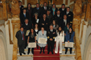 Foto de familia de los galardonados con los premios ¿Virgen del Carmen 2005¿ y ¿Revista General de Marina 2004¿.