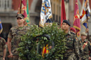 Homenaje a los que dieron su vida por España en la Plaza Mayor de Madrid