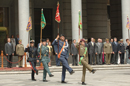 Los banderines durante el acto de homenaje a los que dieron su vida por España