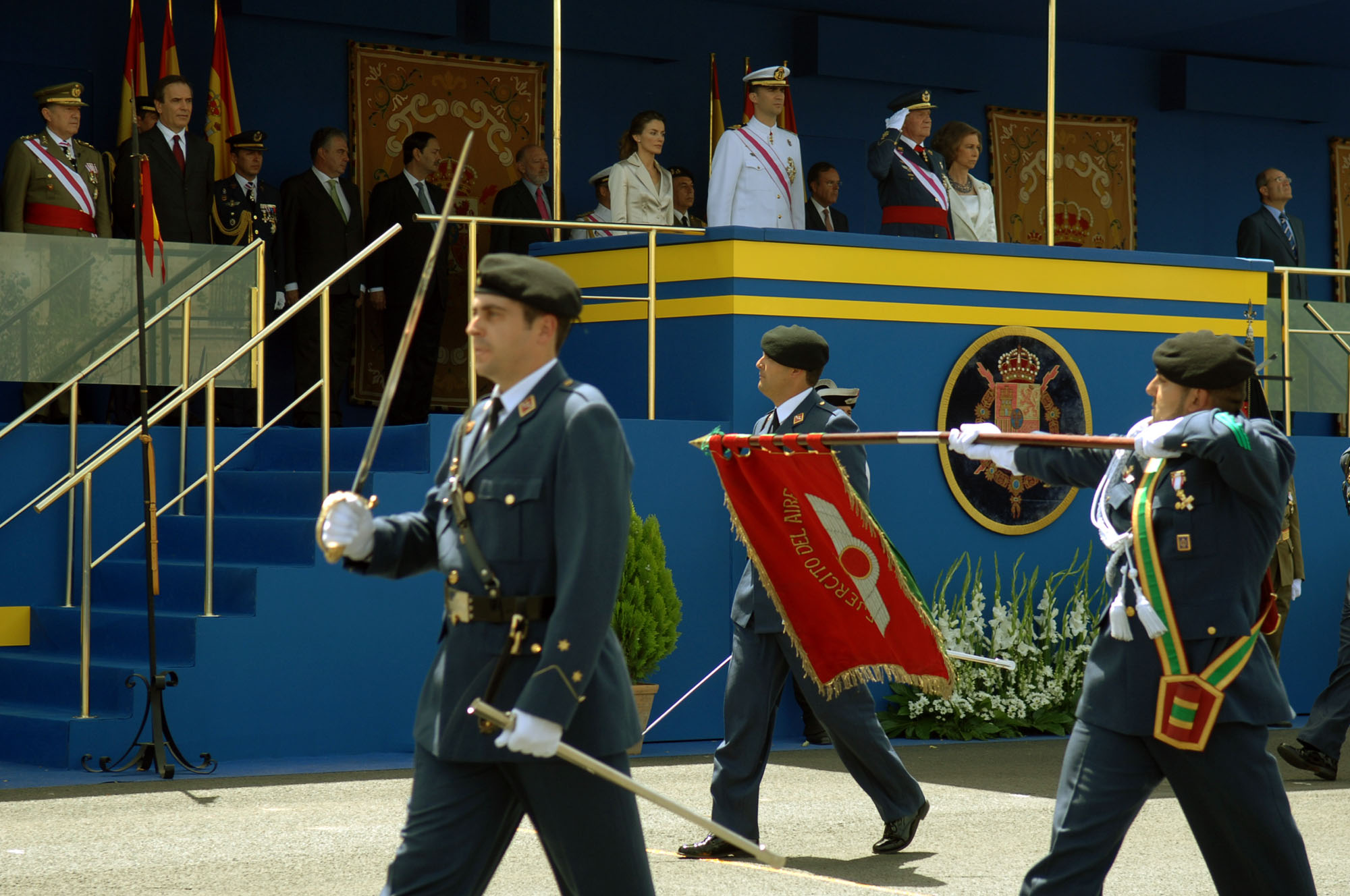 Fuerzas del Ejército del Aire durante el Desfile del Día de las Fuerzas Armadas en Sevilla