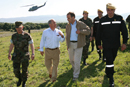El Ministro de Defensa, José Antonio Alonso, asistió hoy al Ejercicio 'Beta 01/07'  desarrollado por el II Batallón de Intervención en Emergencias de la UME en el campo de adiestramiento de la sierra del Retín, en la provincia de Cádiz