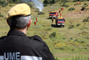 Ejercicio 'Beta 01/07'  desarrollado por el II Batallón de Intervención en Emergencias de la UME en el campo de adiestramiento de la sierra del Retín, en la provincia de Cádiz