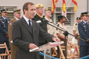 José Antonio Alonso, ministro de Defensa, durante su intervención en el día institucional de la Unidad Militar de Emergencias UME