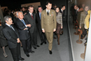 SS.AA.RR. los Principes de Asturias durante la inauguración de la exposición en el Centro Cultural de la Villa