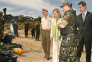 La ministra de Defensa, Carme Chacón, durante la visita al Centro de Desminado Internacional en la Academia de Ingenieros del E.T.