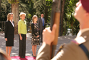 La Vicepresidenta, la ministra de Defensa y la ministra de Vivienda reciben honores a su llegada al Cuartel General del Ejército