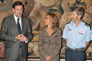 La ministra de Defensa, Carme Chacón presenta la nueva Cúpula Militar al líder del PP, Mariano Rajoy, en el Ministerio de Defensa