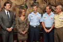 La ministra de Defensa, Carme Chacón presenta la nueva Cúpula Militar al líder del PP, Mariano Rajoy, en el Ministerio de Defensa