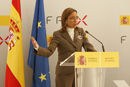 Carme Chacón, ministra de Defensa, durante su intervención en Fábrica Extremeñas