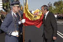 El golfista c&aacute;ntabro Severiano Ballestros jurando Bandera