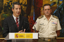 El Secretario de Estado de Defensa, Constantino M&eacute;ndez hoy en Zaragoza