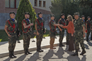 La ministra de Defensa durante su visita a la Brigada de Infanter&iacute;a Mecanizada'Guzm&aacute;n el Bueno X'