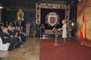 La ministra de Defensa Carme Chacón durante su alocución