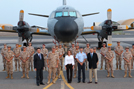 Foto de familia con los componentes del destacamento Orión del Ejército del Aire