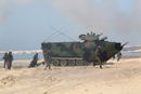 Desembarco en el que participaron vehículos anfibios ‘Piraña’ y lanchas tipo LCM-1E de Infantería de Marina.