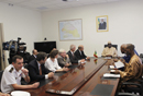 Reunión de los ministros de defensa Morenés y Le Drian con Macky Sall presidente de la República de Senegal