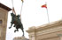 Retirada de la estatua ecuestre del general Francisco Franco del acceso principal de la Academia General Militar