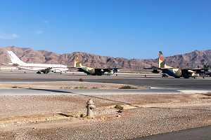 Aviones Hércules y Airbus del Ejercito del Aire en la Base Aérea de Nellis