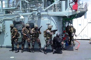 Hijacked ship assault simulation