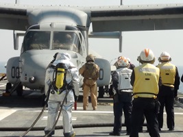 Refueling procedures on deck