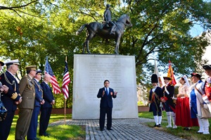 National Governor Richard Espinosa addressing the Ceremony participants