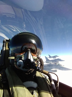 Eurofighters in flight