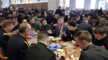 Ambassador in USMA dining-room