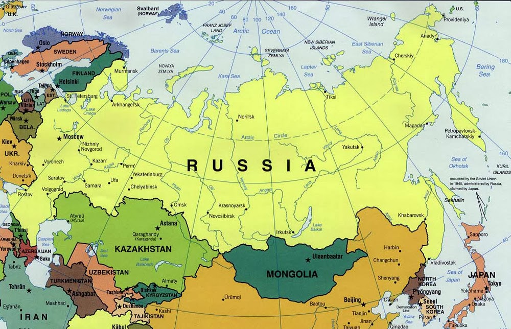 Rusia-Politico-Mapa