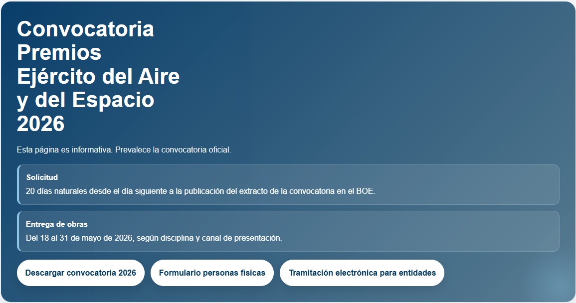 Premios Ejercito del Aire y del Espacio 2026