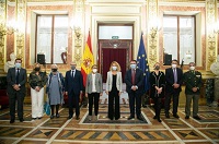 Visitas institucionales de presentación del nuevo Observatorio de la vida militar. Visita a la Presidenta del Congreso de los Diputados