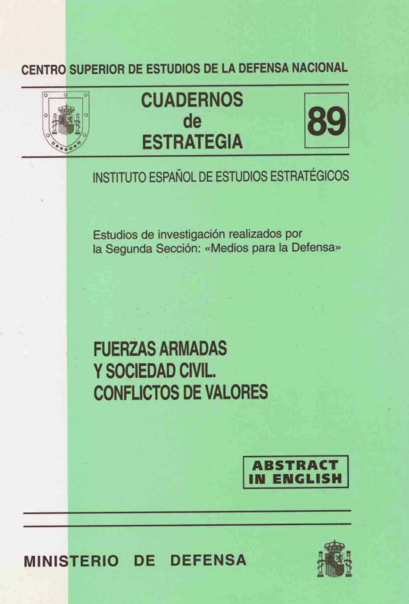 Cuaderno nº 89  Fuerzas Armadas y Sociedad Civil. Conflictos de valores