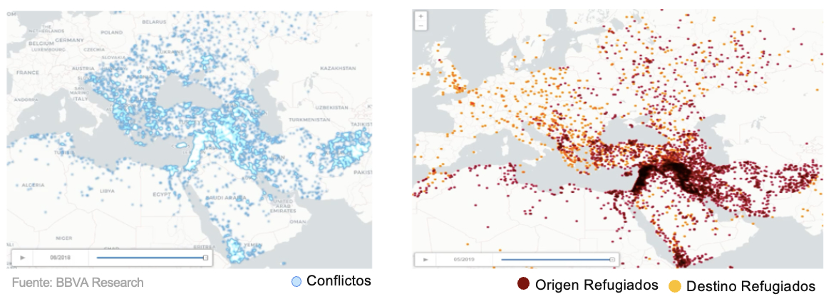 Crisis de refugiados en relación con la intensificación del conflicto
