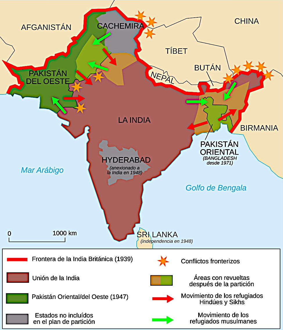 India y su vecindario musulmán occidental
