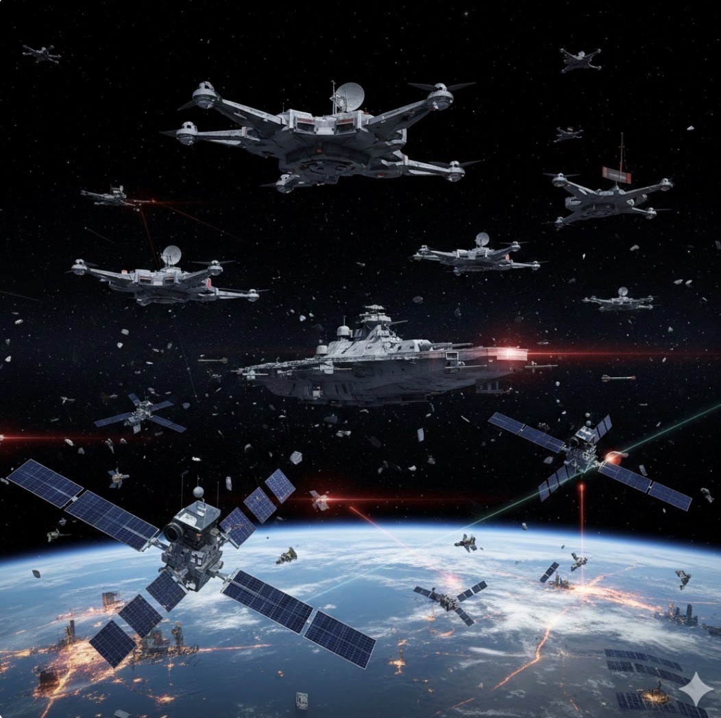 Satélites y naves en el espacio