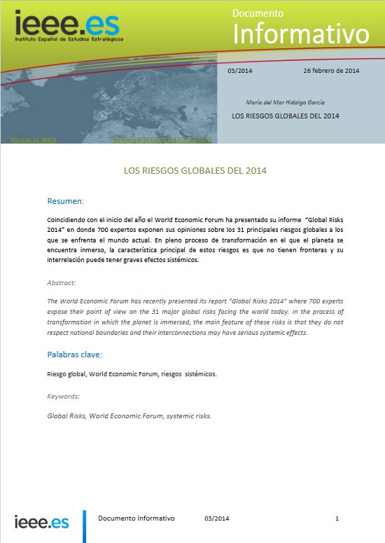 Los riesgos globales del 2014