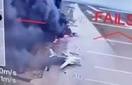 Imagen desde un dron FPV del ataque en la 'Operación Telaraña'