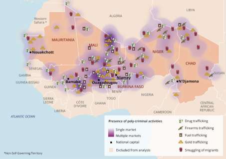 Crimen organizado transnacional en el Sahel (UNODC, 2024)