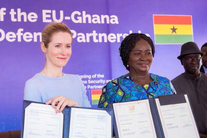 Kaja Kallas, alta representante de la Unión Europea para Asuntos Exteriores y Política de Seguridad, y Jane Naana Opoku-Agyemang, vicepresidenta de la República de Ghana