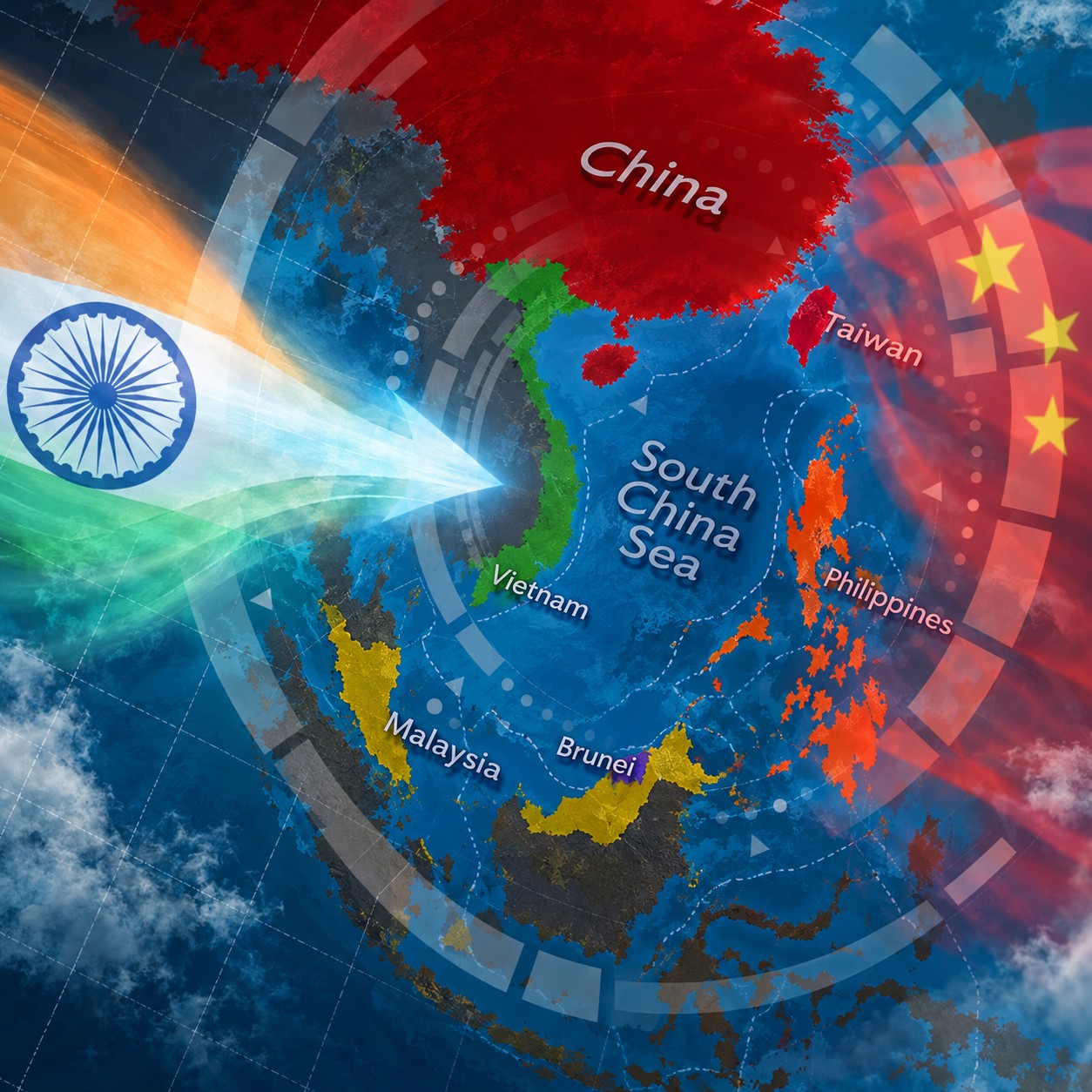 Más allá del Índico: India y el mar del Sur de China