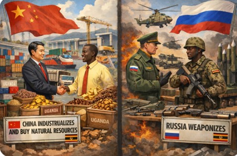 China industrializa y compra recursos naturales, Rusia arma