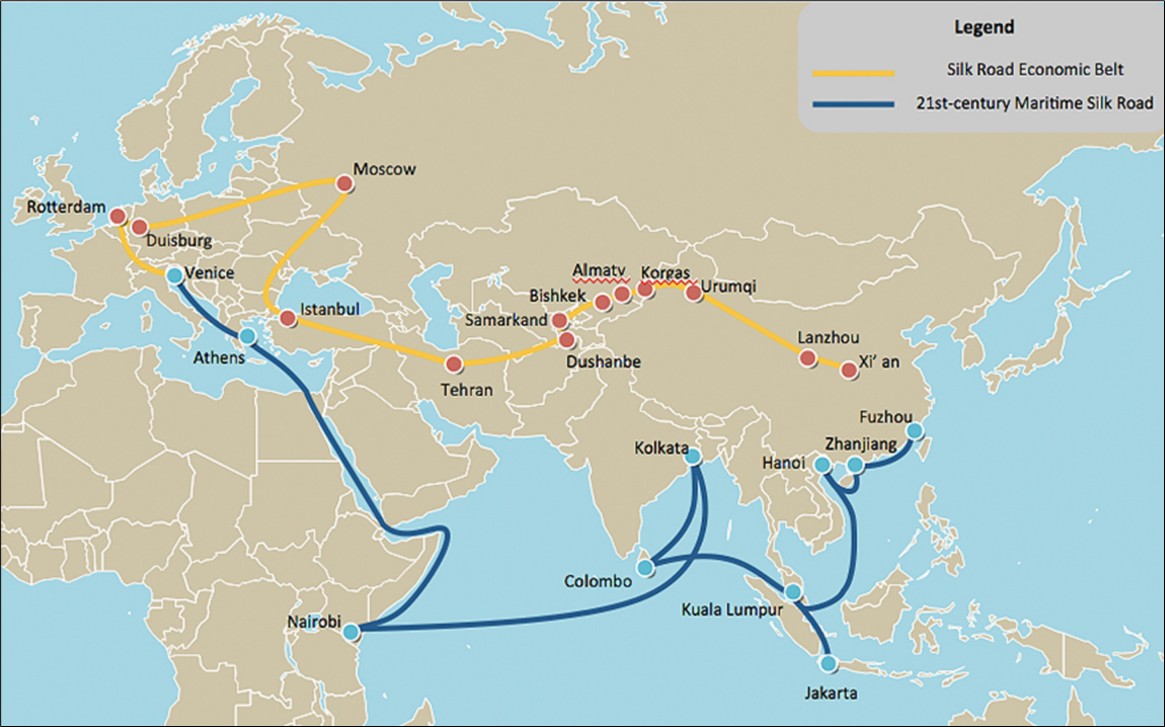 Las vías terrestre y marítima de la iniciativa china