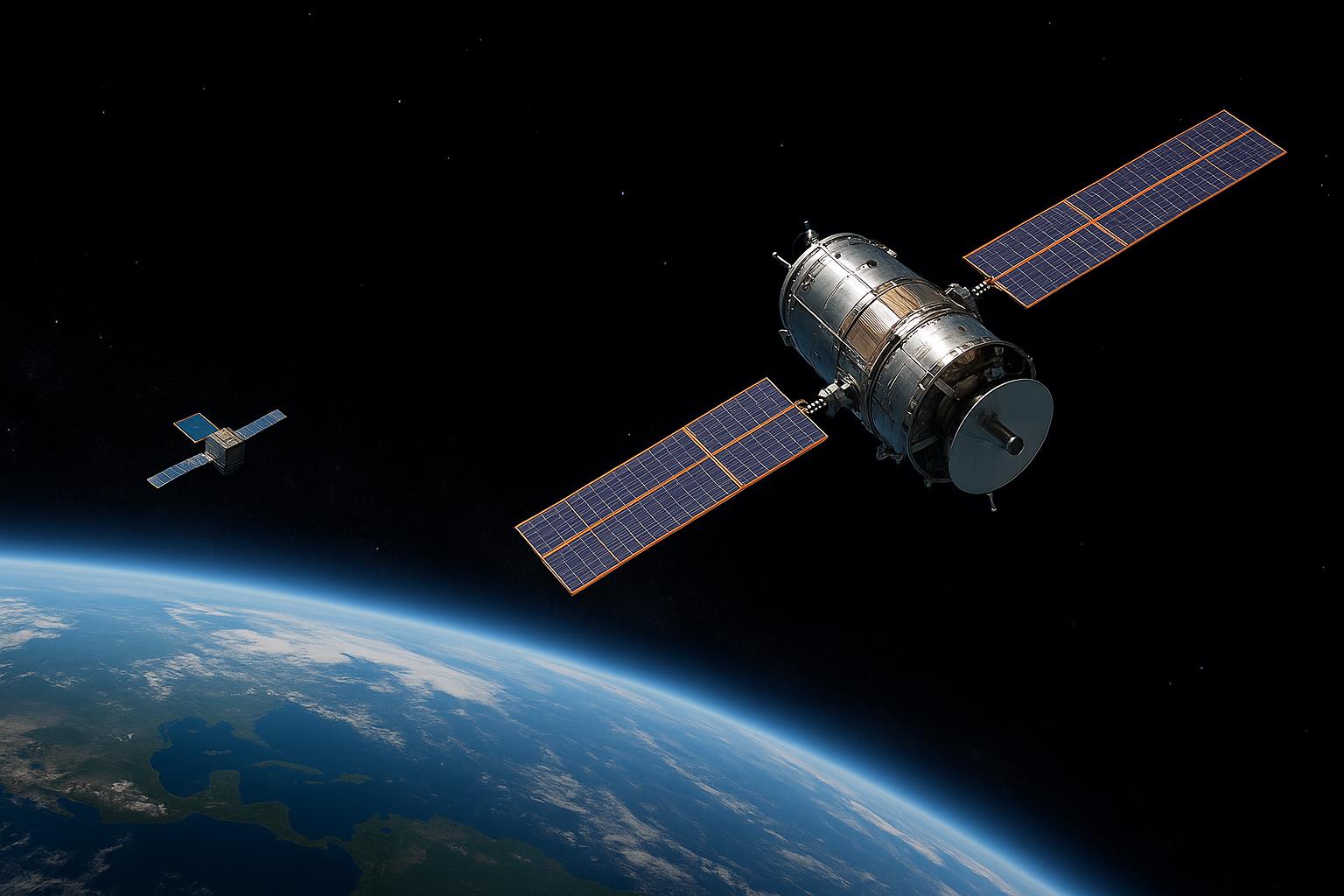 Ejemplo visual de vigilancia de satélites