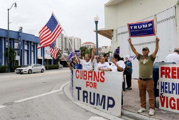 Movilización cubana‑americana en un mitin de Donald Trump en Florida